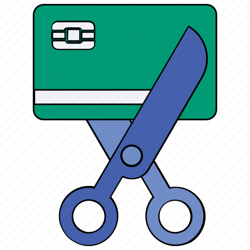 Banking, card expired, credit card, cutting card, cutting credit card expired icon - Download on Iconfinder