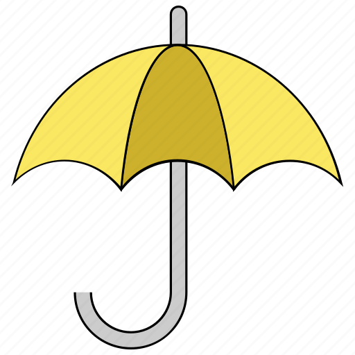 Banking security, insurance, protection, sun protection, sun shade, umbrella, yellow umbrella icon - Download on Iconfinder