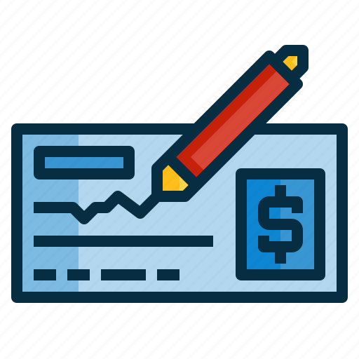 Bank, banking, cheque, finance, payment, writing icon - Download on Iconfinder