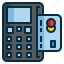 card, cashier, credit, machine, pay, payment, shopping 