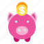 bank, cash, money, pig, piggy, saving 