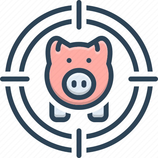 App, target, finance, fund, focus, funds hunting, piggy bank icon - Download on Iconfinder