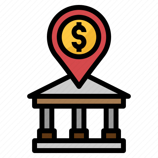 Bank, banking, location, money, place icon - Download on Iconfinder