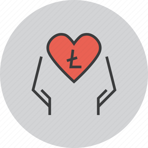 Care, charity, digital, donate, donation, litecoin, online icon - Download on Iconfinder