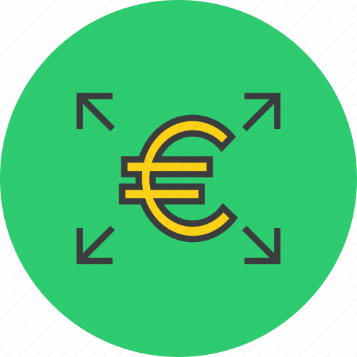 Arrow, euro, funds, send, shares, transaction, transfer icon - Download on Iconfinder