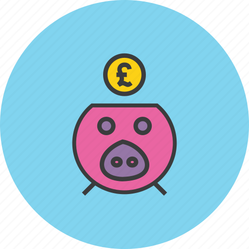 Bank, banking, piggy, pound, save, savings, guardar icon - Download on Iconfinder