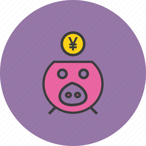 Bank, banking, piggy, savings, yen, save, guardar icon - Download on Iconfinder