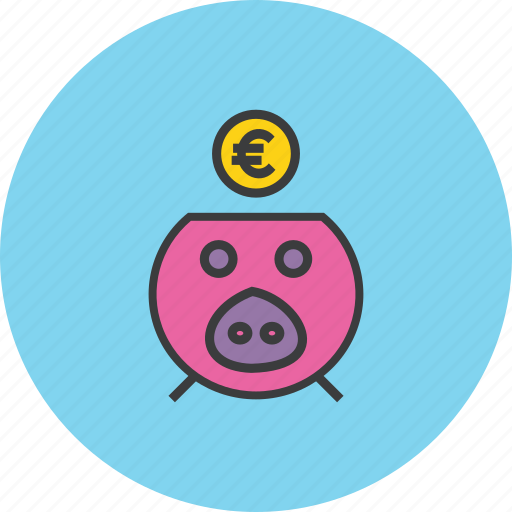 Bank, banking, euro, piggy, save, savings, guardar icon - Download on Iconfinder