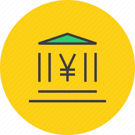Bank, banking, building, commerce, financial, instituition, yen icon - Download on Iconfinder