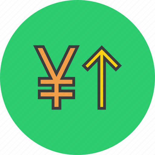 Finance, increase, shares, stocks, yen, currency value, foreign exchange icon - Download on Iconfinder