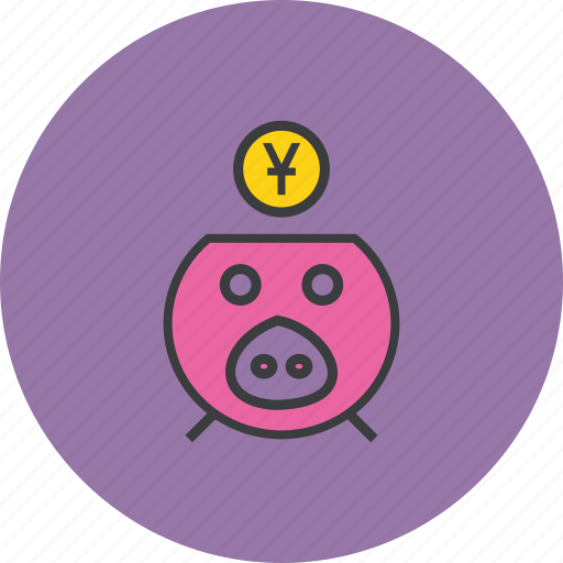 Bank, banking, piggy, save, savings, yuan, guardar icon - Download on Iconfinder