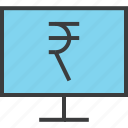 computer, ebanking, etrade, finance, online, rupee, shopping