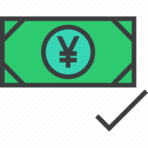 Accept, approve, cash, currency, payment, verify, yen icon - Download on Iconfinder