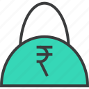 bag, balance, cash, rupee, shopping, buy, ecommerce