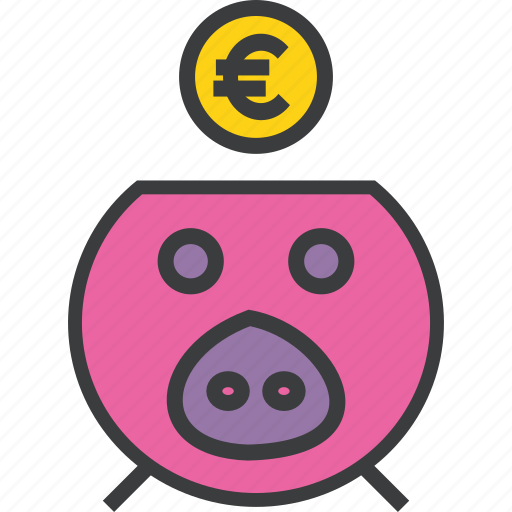 Bank, banking, piggy, savings, euro, save, guardar icon - Download on Iconfinder