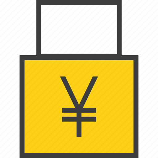 Funds, lock, seize, private, secure, transaction, yen icon - Download on Iconfinder