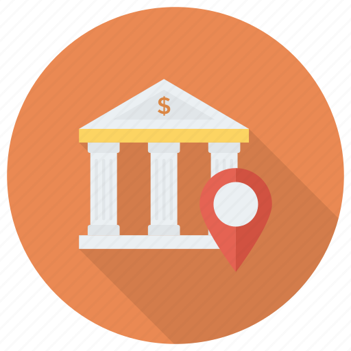 Bank, location, map, money, navigation, pin icon - Download on Iconfinder
