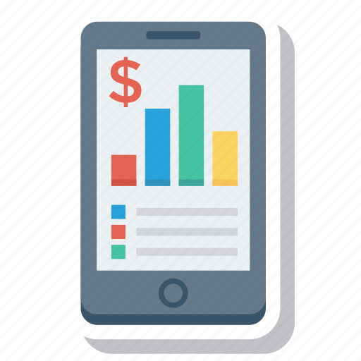 Chart, graph, mobilefinance, phone, report, smartphone icon - Download on Iconfinder