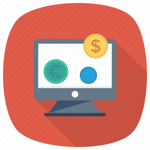 Cash, coins, computer, currency, dollar, finance, screen icon - Download on Iconfinder