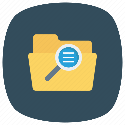 Content, document, file, find, glass, magnifier icon - Download on Iconfinder