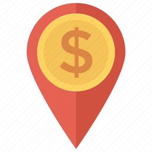 Cash, coin, dollar, finance, location, map, money icon - Download on Iconfinder