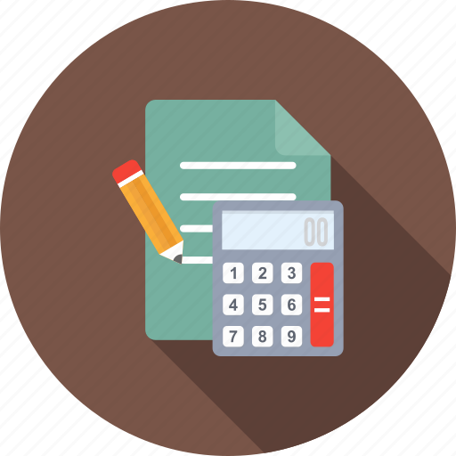 Business, calculation, calculator, mathematics, notepad, paper, pencil icon - Download on Iconfinder