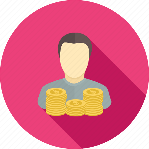 Account holder, coin, man, money, person, savings, user icon - Download on Iconfinder