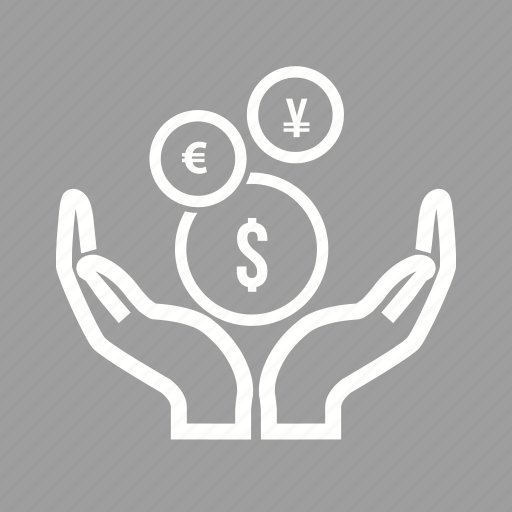 Cash, coins, currency, fund, hand, hold, money icon - Download on Iconfinder