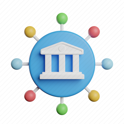 Banking, front, business, bank, money, currency, finance 3D illustration - Download on Iconfinder