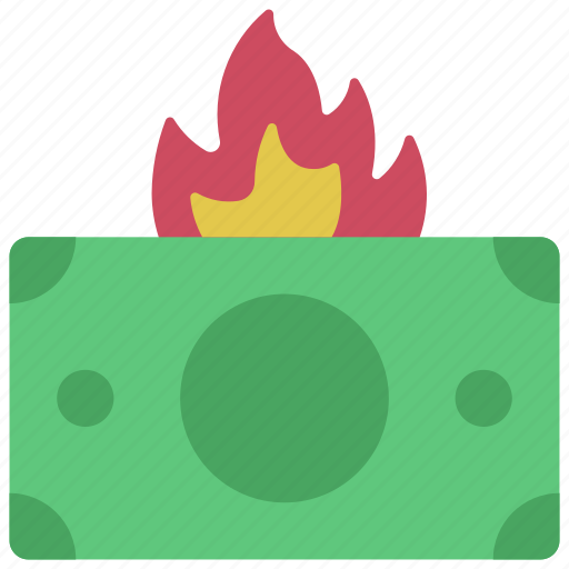 Burning, money, insolvency, crisis, fire, flame icon - Download on Iconfinder