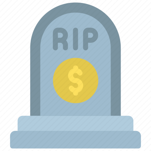 Financial, tombstone, insolvency, crisis, money, rip icon - Download on Iconfinder