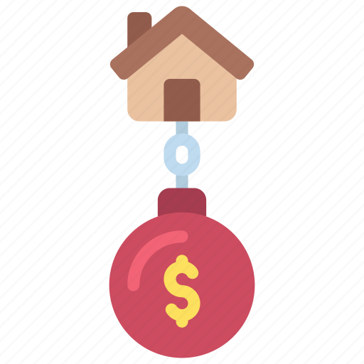 House, debt, insolvency, crisis, mortgage, home icon - Download on Iconfinder