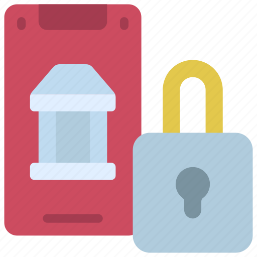 Locked, online, bank, insolvency, crisis, lock, mobile icon - Download on Iconfinder
