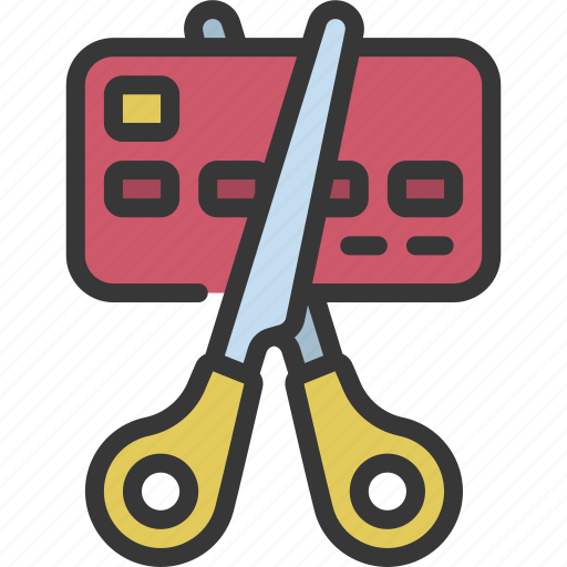 Cut, credit, card, insolvency, crisis, scissors icon - Download on Iconfinder
