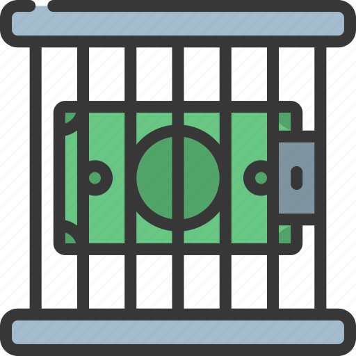 Jailed, money, insolvency, crisis, cage, caged icon - Download on Iconfinder