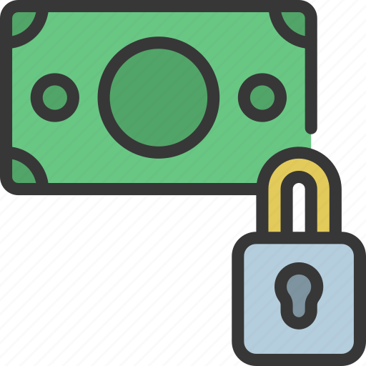 Locked, money, insolvency, crisis, cash, note icon - Download on Iconfinder