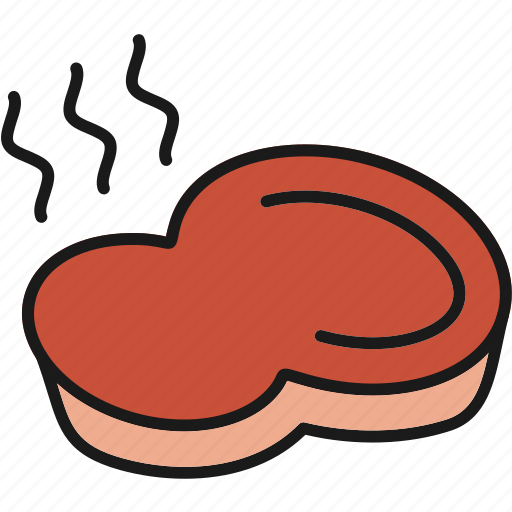 Steak, beef, flesh, meat, red, food, barbecue icon - Download on Iconfinder
