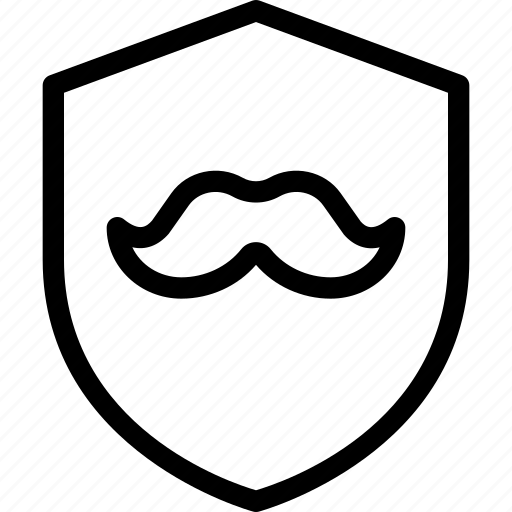 Moustache, shield, fashion, barber icon - Download on Iconfinder