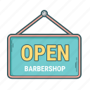 barbershop, open sign, grandopening, open, welcome, opensign
