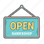 barbershop, open sign, grandopening, open, welcome, opensign 