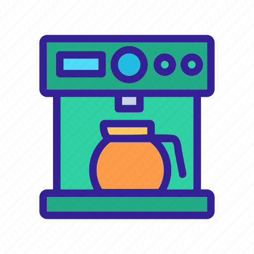 Barista, beverage, cafe, coffee, contour, machine icon - Download on Iconfinder