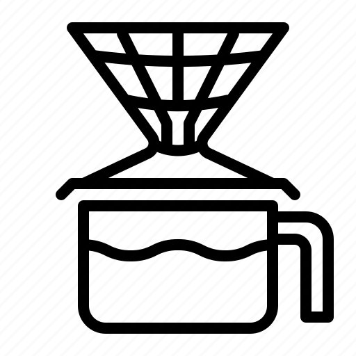 Drip glass, coffee filter, coffee mug, coffee icon - Download on Iconfinder