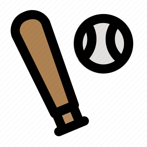 Ball, baseball, bat, game, match, sports icon - Download on Iconfinder