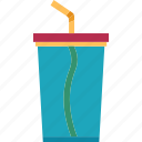 beverage, soda, drink, cup, straw