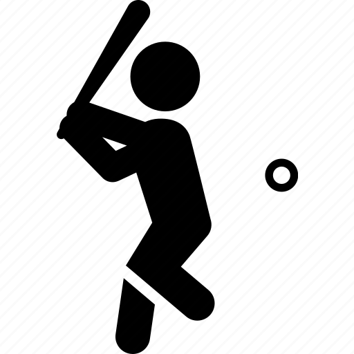 Baseball, batter, hit, hitting, person, pitch, swing icon - Download on Iconfinder