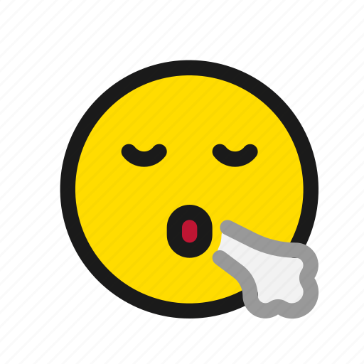 Sigh, breathing, blowing, relieved, emoji, smiiley icon - Download on Iconfinder