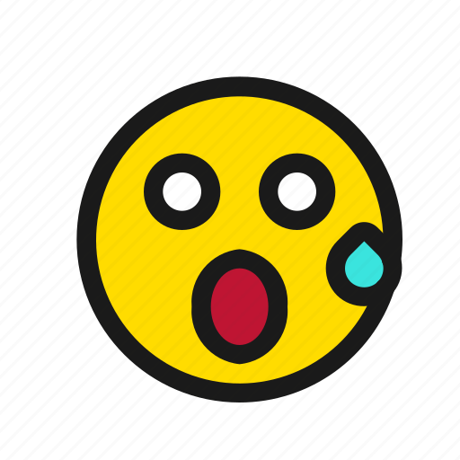 Surprised, amazed, shocked, cold, sweat, emoji, smiiley icon - Download on Iconfinder
