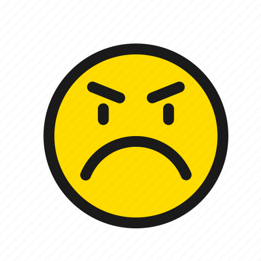 Upset, angry, annoyed, mad, emoji, smiiley, emoticon icon - Download on Iconfinder