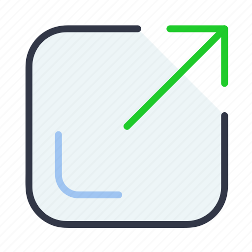 Expand, full screen, link, maximize, open icon - Download on Iconfinder