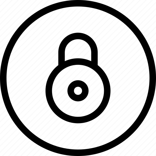 Circle, encrypt, interface, lock, secure, security icon - Download on Iconfinder